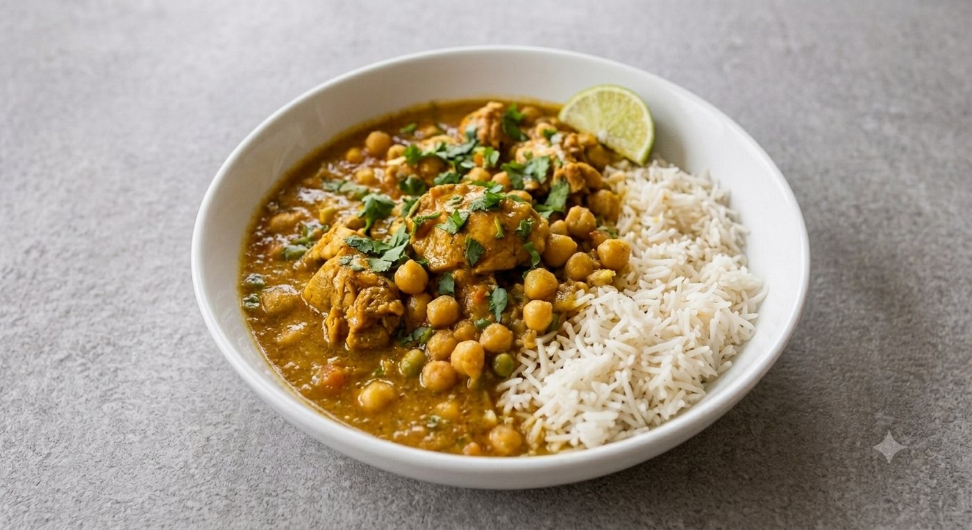 Rice with Curry — repas léger et portionné